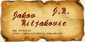 Jakov Miljaković vizit kartica